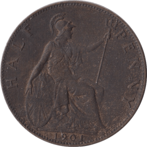 1901 HALFPENNY ( EF ) - Halfpenny - Cambridgeshire Coins