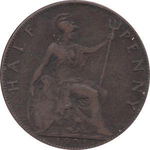 1901 HALFPENNY ( FINE ) - Halfpenny - Cambridgeshire Coins