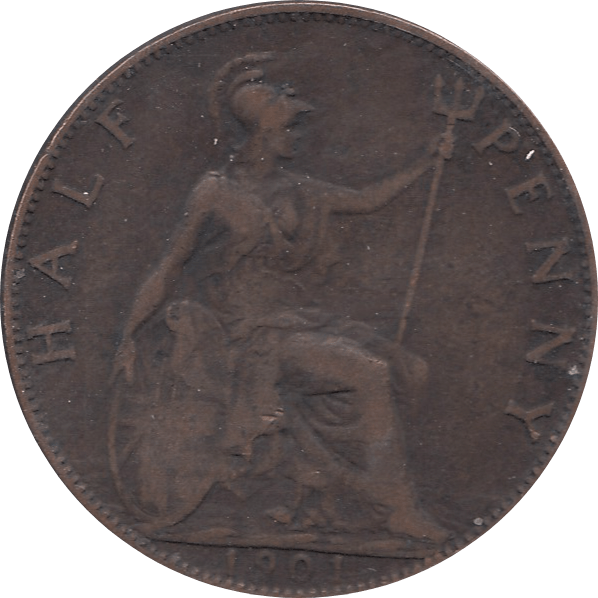 1901 HALFPENNY ( FINE ) - Halfpenny - Cambridgeshire Coins