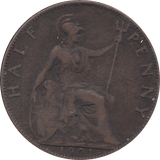 1901 HALFPENNY ( FINE ) - Halfpenny - Cambridgeshire Coins