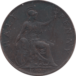1901 HALFPENNY ( GVF ) 9 - Halfpenny - Cambridgeshire Coins