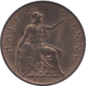 1901 HALFPENNY ( UNC ) 2 - Halfpenny - Cambridgeshire Coins