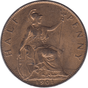 1901 HALFPENNY ( UNC ) 3 - Halfpenny - Cambridgeshire Coins