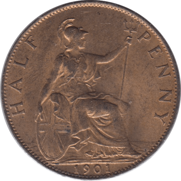 1901 HALFPENNY ( UNC ) 3 - Halfpenny - Cambridgeshire Coins