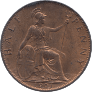 1901 HALFPENNY ( UNC ) 4 - Halfpenny - Cambridgeshire Coins