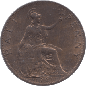 1901 HALFPENNY ( UNC ) 5 - Halfpenny - Cambridgeshire Coins