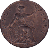 1901 HALFPENNY ( UNC ) - Halfpenny - Cambridgeshire Coins