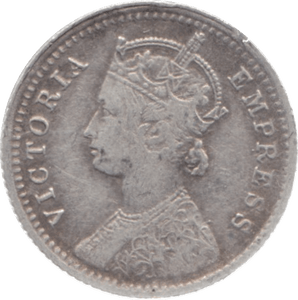 1901 INDIA SILVER 1/4 RUPEE - WORLD COINS - Cambridgeshire Coins