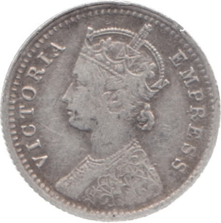 1901 INDIA SILVER 1/4 RUPEE - WORLD COINS - Cambridgeshire Coins