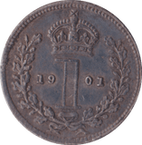 1901 MAUNDY ONE PENNY ( UNC ) - Maundy Coins - Cambridgeshire Coins
