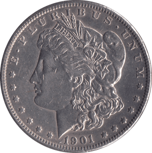 1901 MORGAN DOLLAR USA NEW ORLEANS MINT - SILVER WORLD COINS - Cambridgeshire Coins