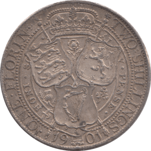 1901 ONE FLORIN ( EF ) 8 - Florin - Cambridgeshire Coins