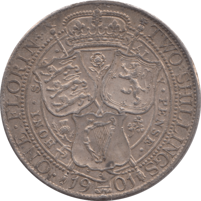 1901 ONE FLORIN ( EF ) 8 - Florin - Cambridgeshire Coins