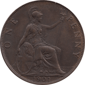 1901 PENNY 1 ( AUNC ) 37 - Penny - Cambridgeshire Coins