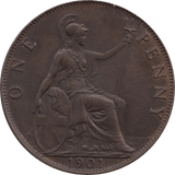 1901 PENNY 1 ( AUNC ) 37 - Penny - Cambridgeshire Coins