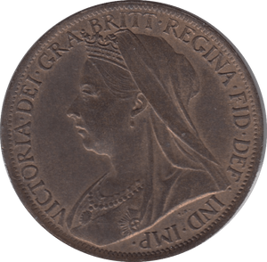 1901 PENNY 1 ( AUNC ) 6 - Penny - Cambridgeshire Coins