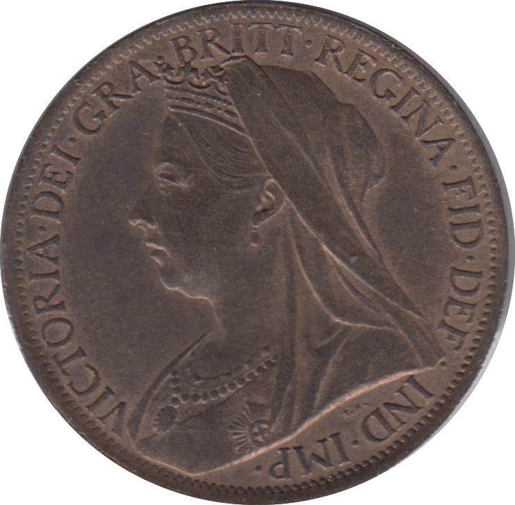 1901 PENNY 1 ( AUNC ) 6 - Penny - Cambridgeshire Coins