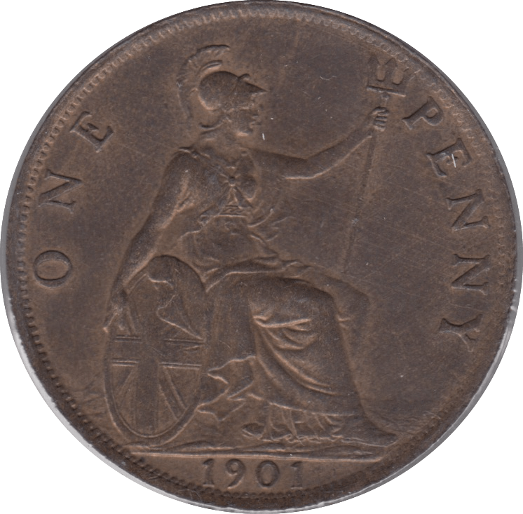 1901 PENNY 1 ( AUNC ) 6 - Penny - Cambridgeshire Coins