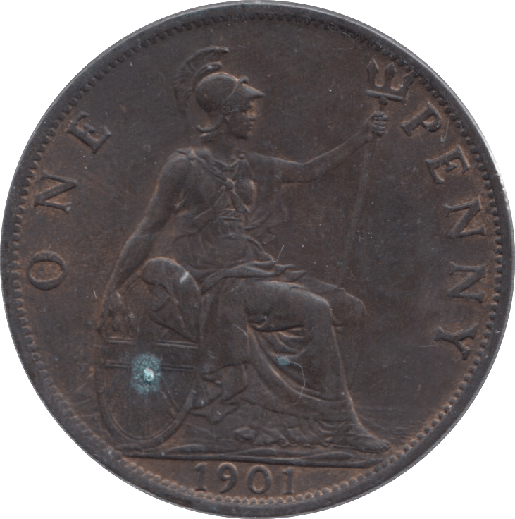 1901 PENNY ( AUNC ) 2 - Penny - Cambridgeshire Coins