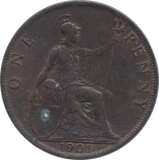 1901 PENNY ( AUNC ) 2 - Penny - Cambridgeshire Coins