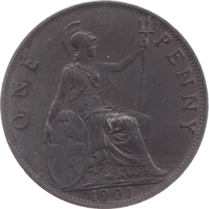 1901 PENNY ( AUNC ) 5 - Penny - Cambridgeshire Coins