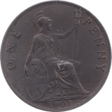1901 PENNY ( AUNC ) 5 - Penny - Cambridgeshire Coins