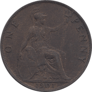 1901 PENNY ( EF ) 3 - Penny - Cambridgeshire Coins