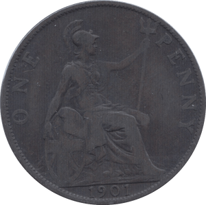 1901 PENNY ( FINE ) 3 - Penny - Cambridgeshire Coins