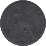 1901 PENNY ( FINE ) 3 - Penny - Cambridgeshire Coins