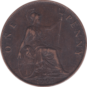 1901 PENNY ( GVF ) - Penny - Cambridgeshire Coins