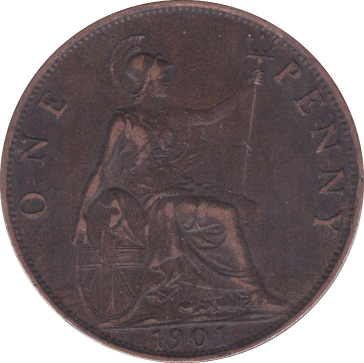 1901 PENNY ( GVF ) - Penny - Cambridgeshire Coins