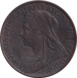 1901 PENNY ( GVF ) - Penny - Cambridgeshire Coins