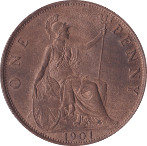 1901 PENNY ( UNC ) B - Penny - Cambridgeshire Coins