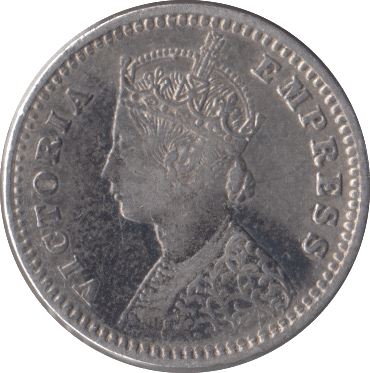 1901 SILVER INDIA TWO ANNAS - SILVER WORLD COINS - Cambridgeshire Coins