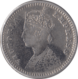 1901 SILVER INDIA TWO ANNAS - SILVER WORLD COINS - Cambridgeshire Coins