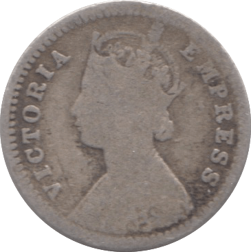 1901 SILVER INDIAN 2 ANNAS - SILVER WORLD COINS - Cambridgeshire Coins