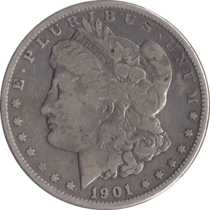 1901 SILVER MORGAN DOLLAR USA NEW ORLEANS MINT - SILVER WORLD COINS - Cambridgeshire Coins