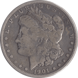 1901 SILVER MORGAN DOLLAR USA NEW ORLEANS MINT - SILVER WORLD COINS - Cambridgeshire Coins