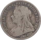 1901 SILVER THREEPENCE ( FINE ) - Threepence - Cambridgeshire Coins