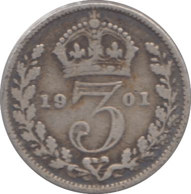1901 SILVER THREEPENCE ( FINE ) - Threepence - Cambridgeshire Coins