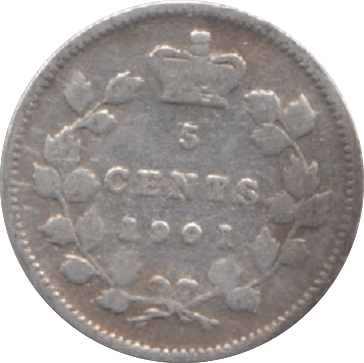 1901 SIVER 5 CENTS CANADA - WORLD COINS - Cambridgeshire Coins