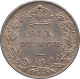 1901 SIXPENCE ( AUNC ) 2 - Sixpence - Cambridgeshire Coins