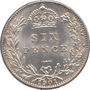 1901 SIXPENCE ( AUNC ) - Sixpence - Cambridgeshire Coins