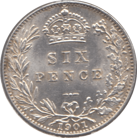 1901 SIXPENCE ( AUNC ) - Sixpence - Cambridgeshire Coins