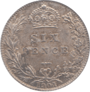 1901 SIXPENCE ( EF ) 7 - Sixpence - Cambridgeshire Coins