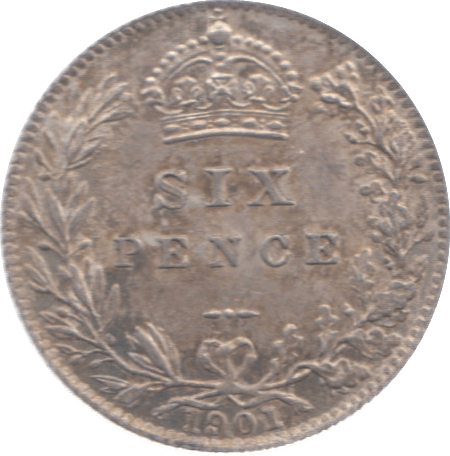 1901 SIXPENCE ( EF ) 7 - Sixpence - Cambridgeshire Coins