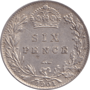 1901 SIXPENCE ( EF ) - Sixpence - Cambridgeshire Coins