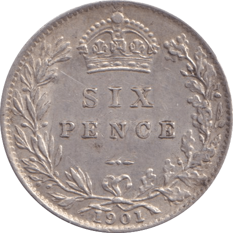 1901 SIXPENCE ( EF ) - Sixpence - Cambridgeshire Coins