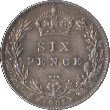 1901 SIXPENCE ( EF ) - Sixpence - Cambridgeshire Coins