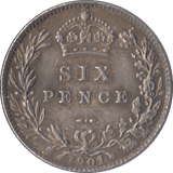 1901 SIXPENCE ( EF ) - Sixpence - Cambridgeshire Coins